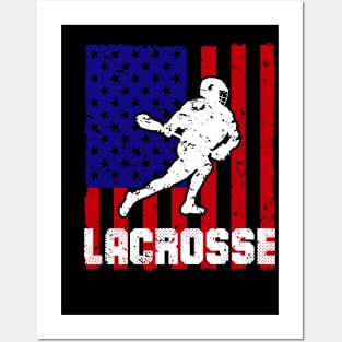 lacrosse,lacrosse usa flag,lacrosse t-shirt,lacrosse gifts Posters and Art